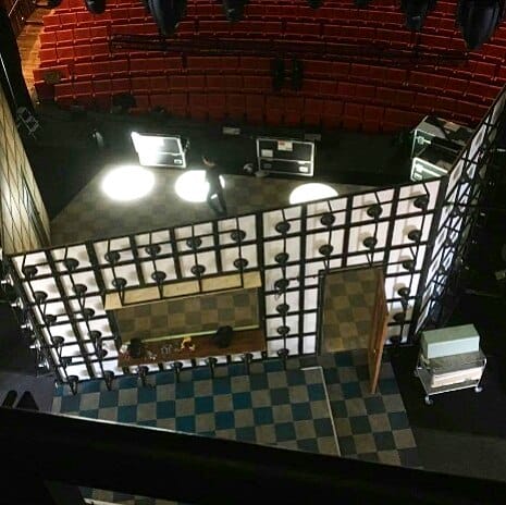 The view from our fly floor for Million Dollar Quartet this week! (???? @bennybassist) #canterbury #marlowetheatre #backstage #behindthescenes