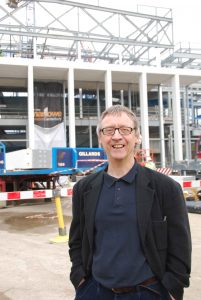 Mark on the building site for the new Marlowe