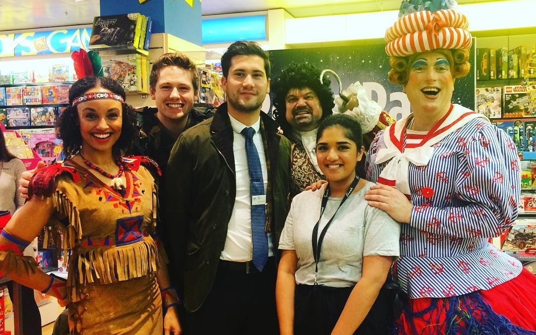 The Panto stars had a wonderful time at @fenwickcanterbury earlier today. The kids loved meeting everyone and the beauty department had a very special visit from Mrs Smee. Here’s a pic of some of the cast with our sponsors, Lipscomb and Fenwick. #panto #pantomime #peterpan #fenwick #lipscomb #meetandgreet #theatre