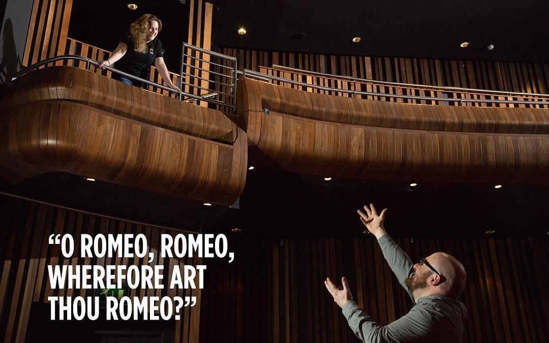 It’s national Shakespeare week!
Our staff are celebrating in style, dramatising some famous Shakespeare quotes whilst going about their everyday work. Here’s Mark and Kate from our Technical team re-enacting the famous love scene from Romeo and Juliet ❤️ Why not re-enact some of your favourite quotes from the Bard and post them in the comments? #makeusgiggle #MarlowevsShakespeare #national #Shakespeare #week #funatwork #romeoromeo #juliet