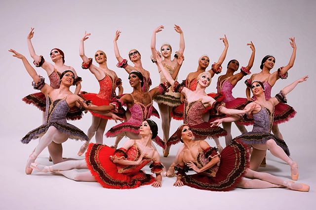 On Fridays we wear pink! ?
We are excited that @lesballetstrockadero are opening in our theatre tonight. They join us to #WearItPink for @breastcancernow. ? This fabulous photo is taken during their last number, Paquita. 
#TheTrocks #Marlowe #theatre #dance #Canterbury